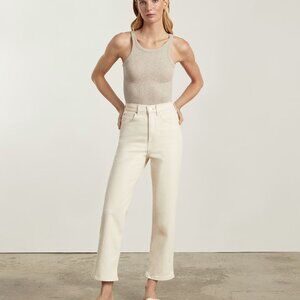 Everlane High-waisted Straight Leg Jeans White